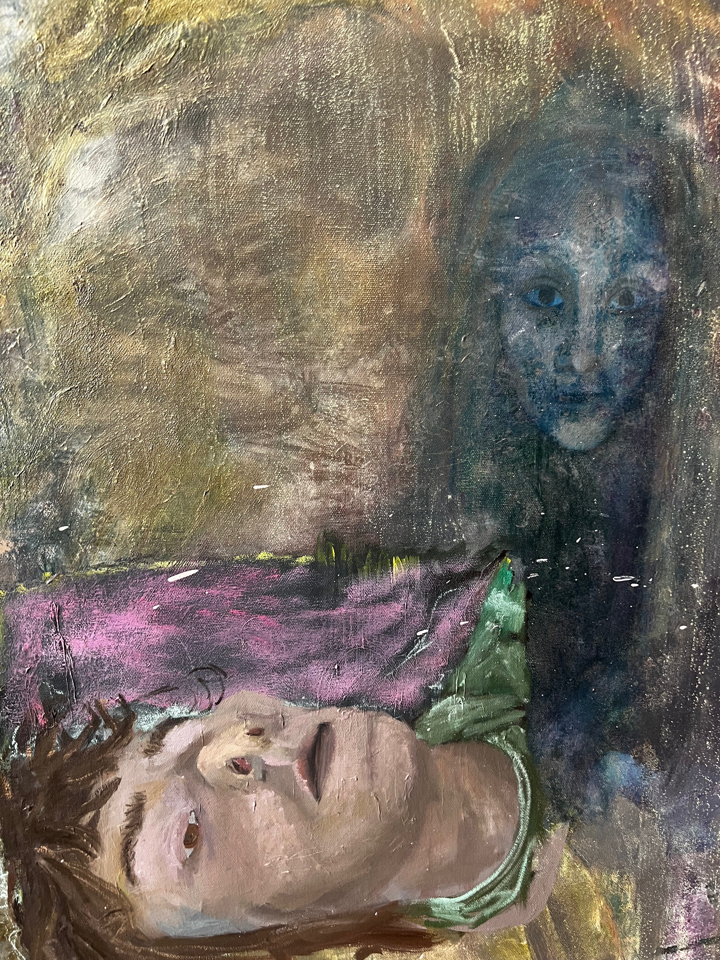 Sof'ya Shpurova Original Painting Portrait Surreal Figure Signed, 2023