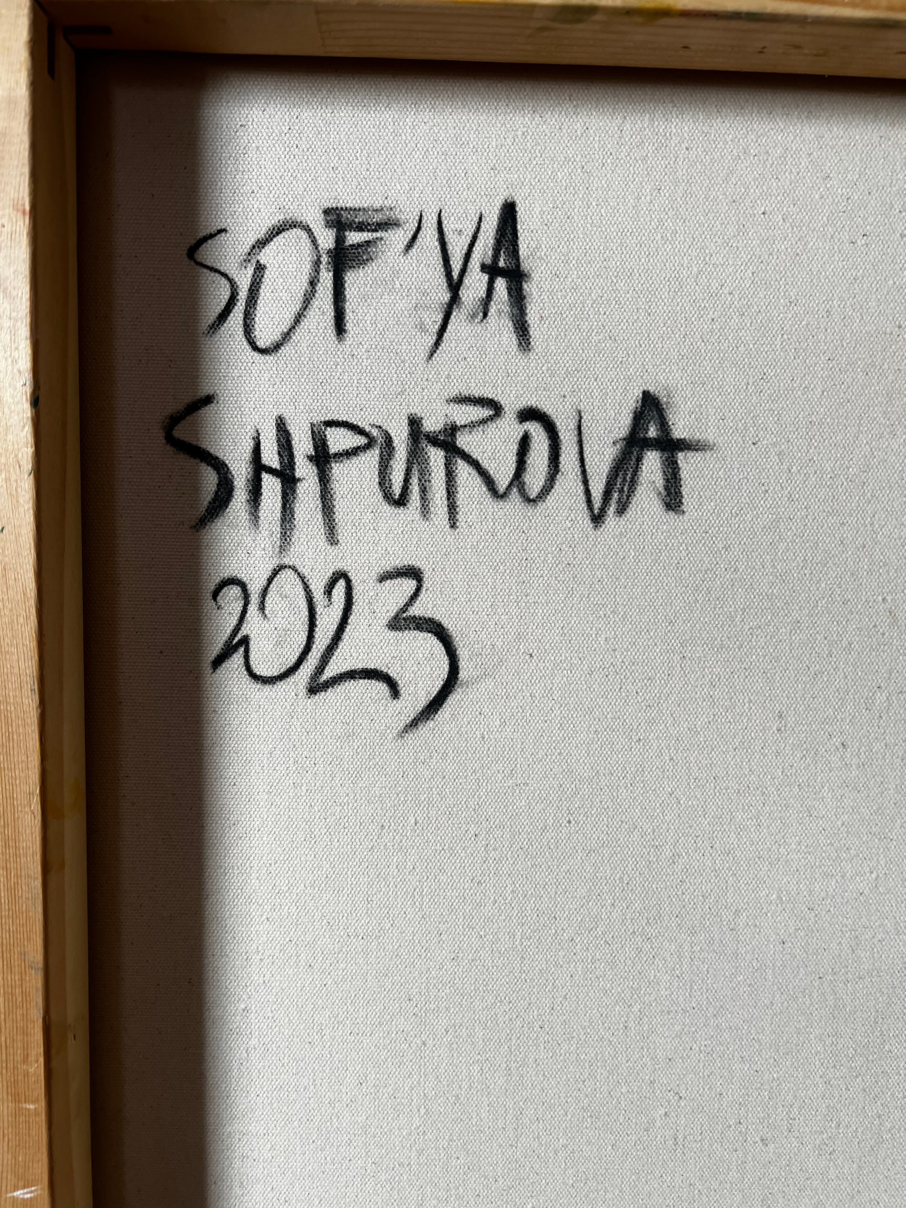 Sof'ya Shpurova Original Painting Portrait Surreal Figure Signed, 2023