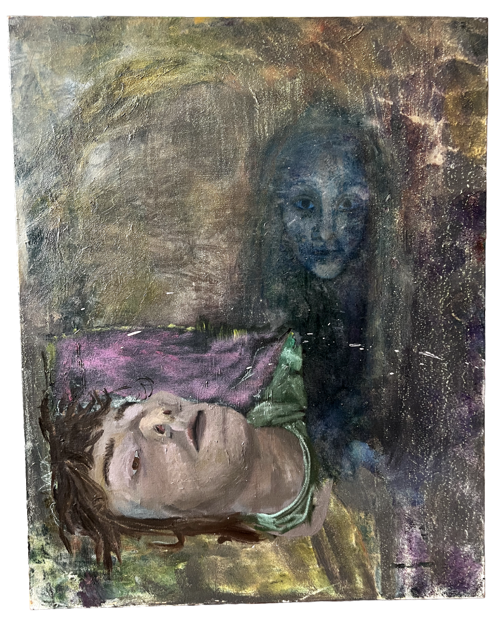 Sof'ya Shpurova Original Painting Portrait Surreal Figure Signed, 2023